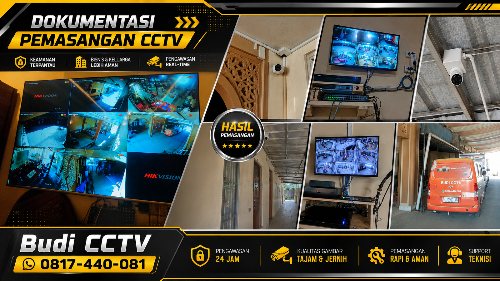 instalasi CCTV Hikvision Tanpa Blind Spot di Pesantren Tegal