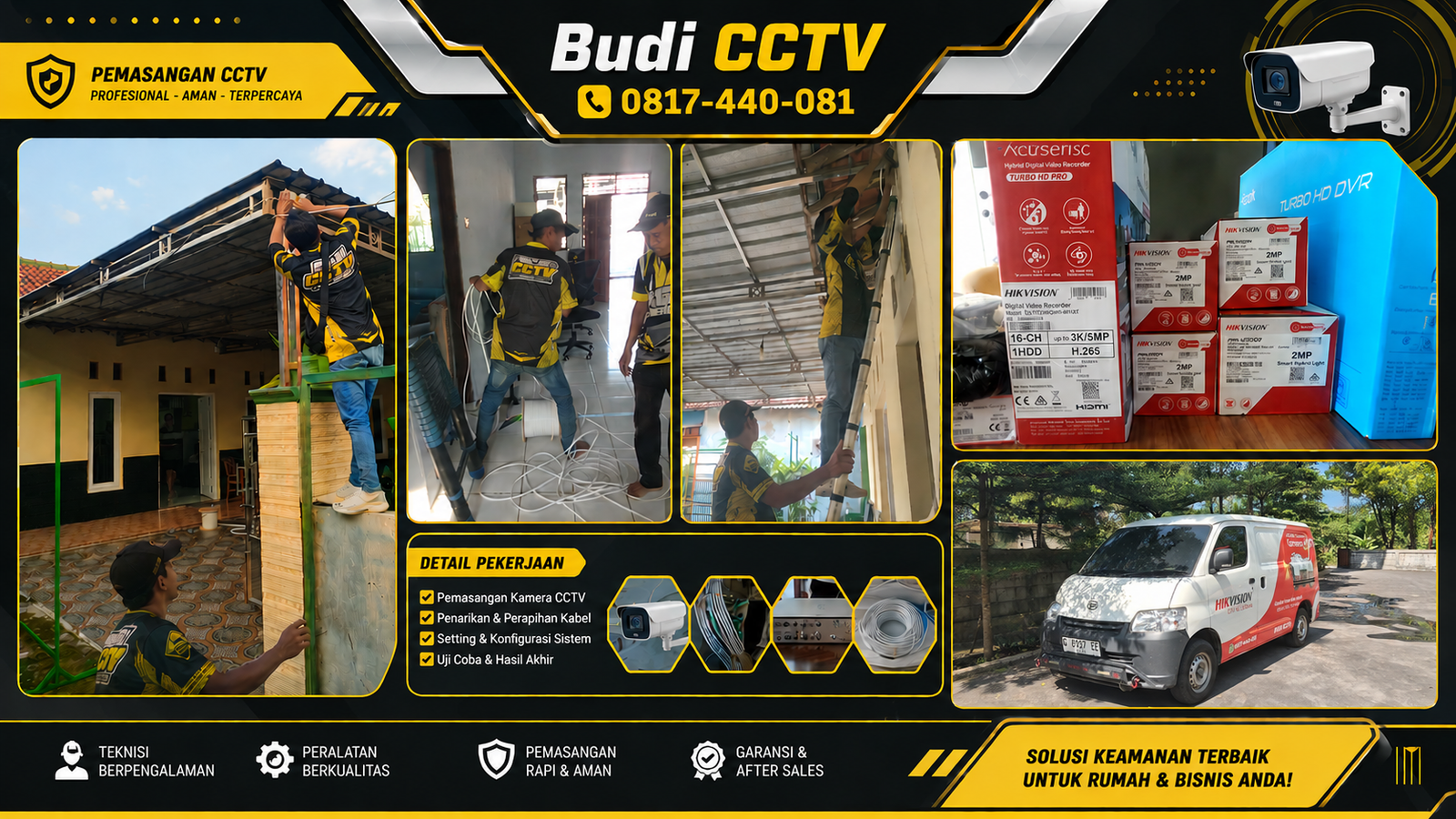 Instalasi CCTV Rumah Slawi, Garansi Produk Resmi