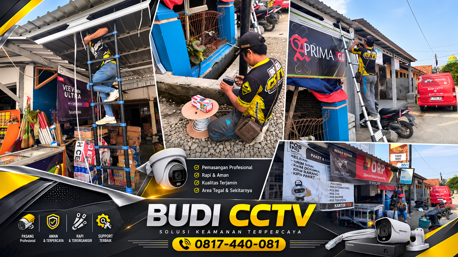 Instalasi CCTV Hikvision di Tempat Usaha Slawi, Atur Akses Sesuai Kebutuhan