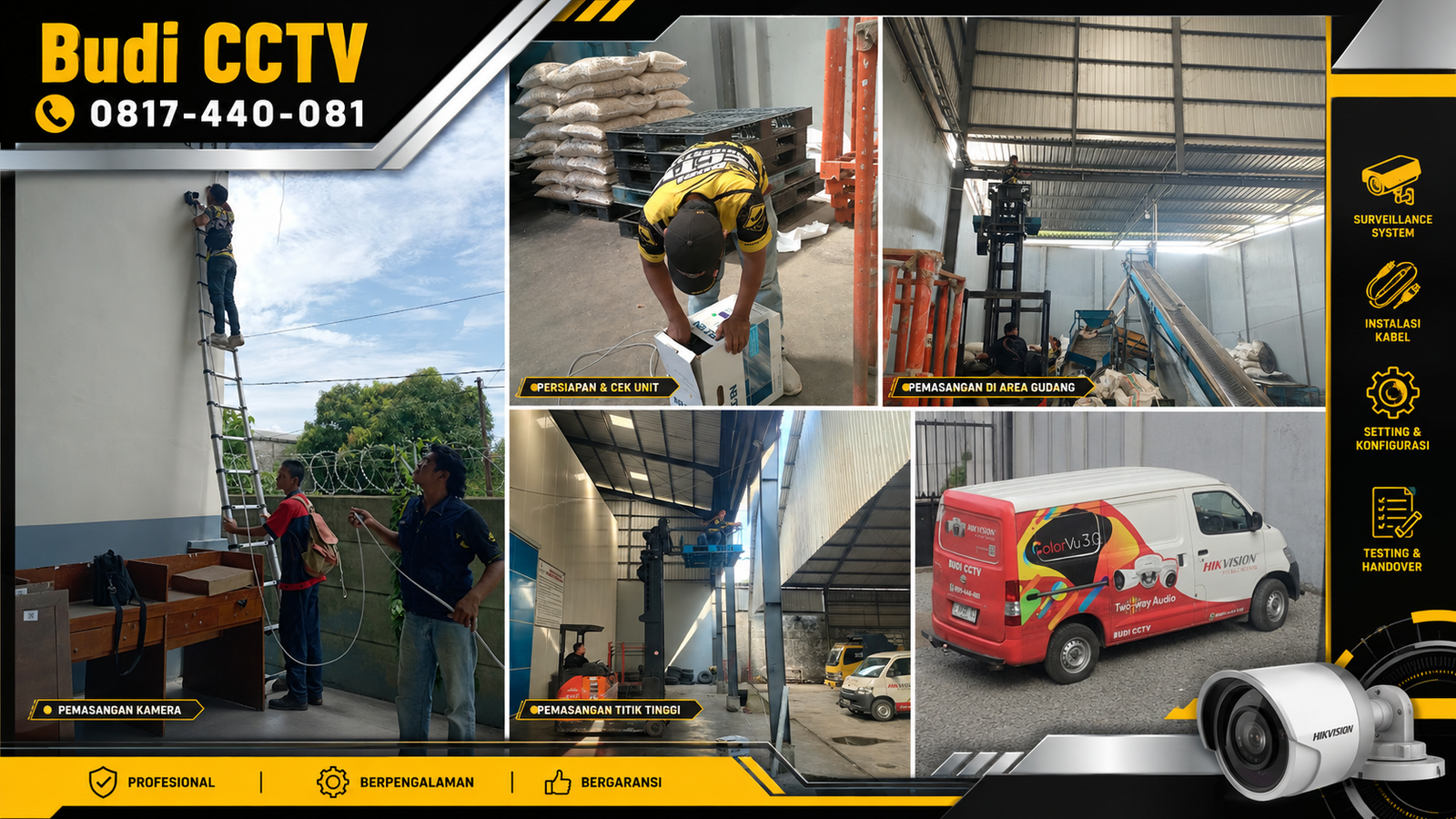 Pemasangan CCTV Hikvision di Pabrik Slawi untuk Cegah Risiko Pencurian
